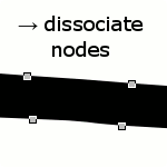 Inkscape tutorial dissociate-nodes-in-a-path.gif