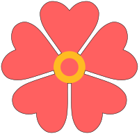 Flower with heart-shaped petals.svg