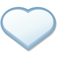 Nuvola emblem-favorite-blue-grey heart.svg