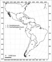 Figure 8. Distribution of S. hindsianum and S. homalospermum.