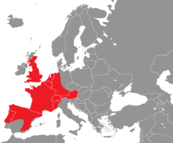 Verbreitung der Aaskrähe in Europa - Alice Chodura (CC-BY-SA-3.0)