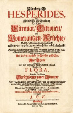 Titre Nürnbergische Hesperides Volkamer 1708.png