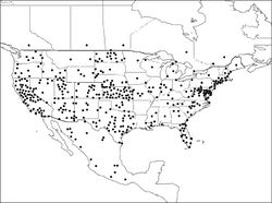 Figure 8. Distribution of Megachile brevis.