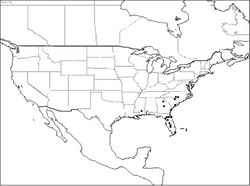 Figure 15. Distribution of Megachile pseudobrevis.