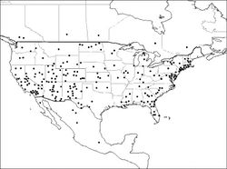 Figure 17. Distribution of Megachile texana.