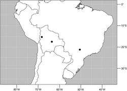 Figure 76. Distribution of Planinasus atrifrons sp. n.