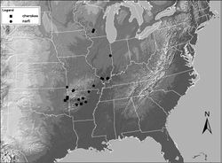 Figure 14. Distribution map for Zealeuctra cherokee and Zealeuctra narfi.